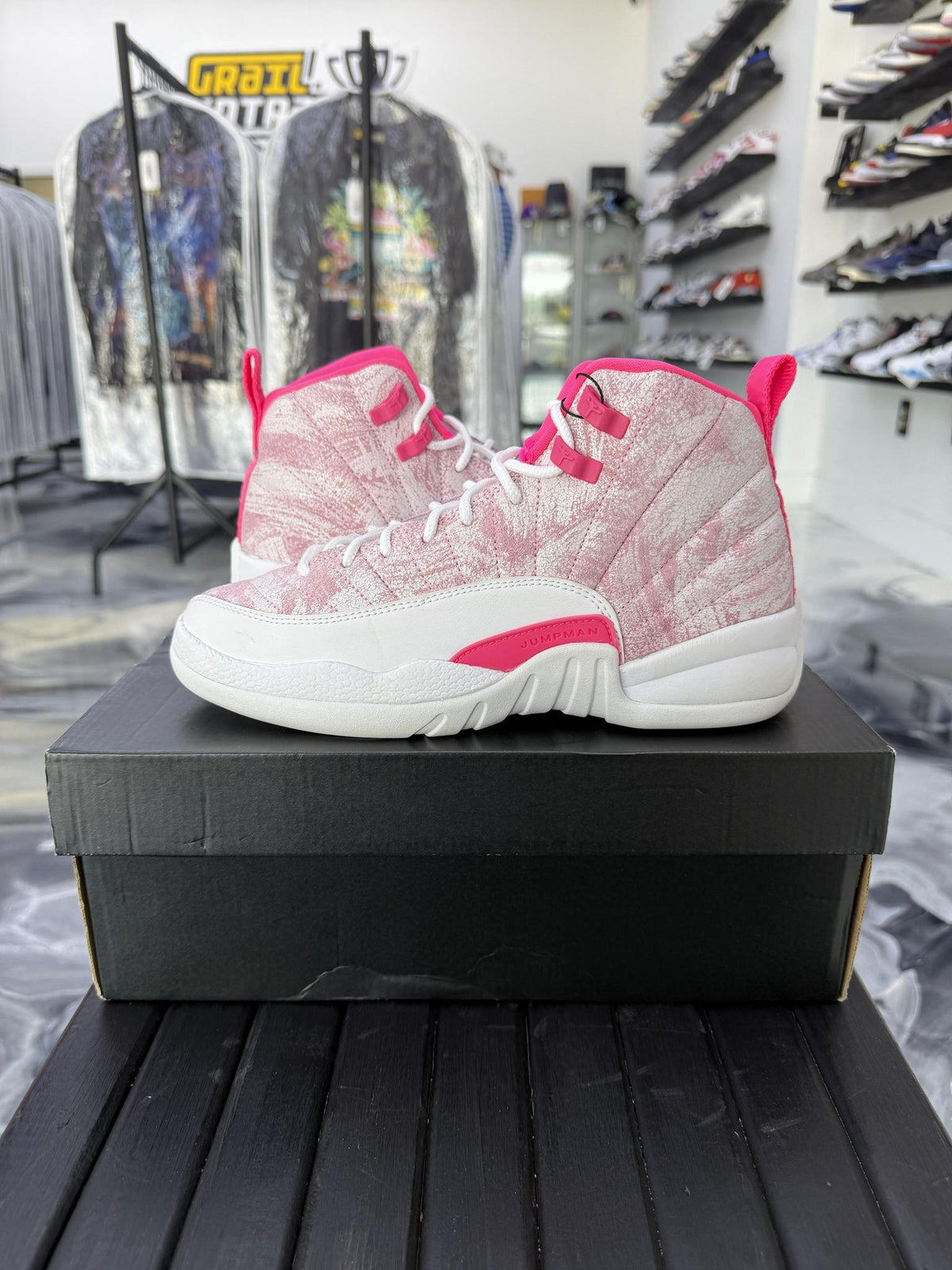 Jordan 12 "Arctic Pink" Used Size 6Y/7.5W