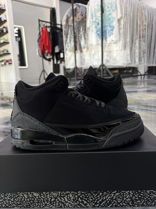 Jordan 3 "Black Cat" Used Size 9
