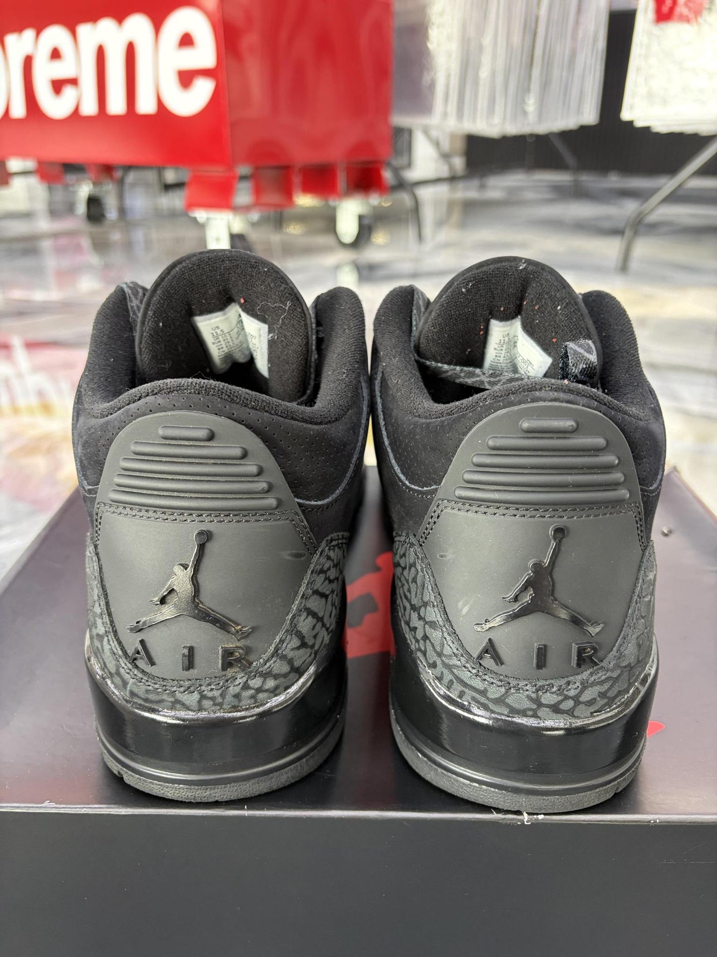 Jordan 3 "Black Cat" Used Size 11.5