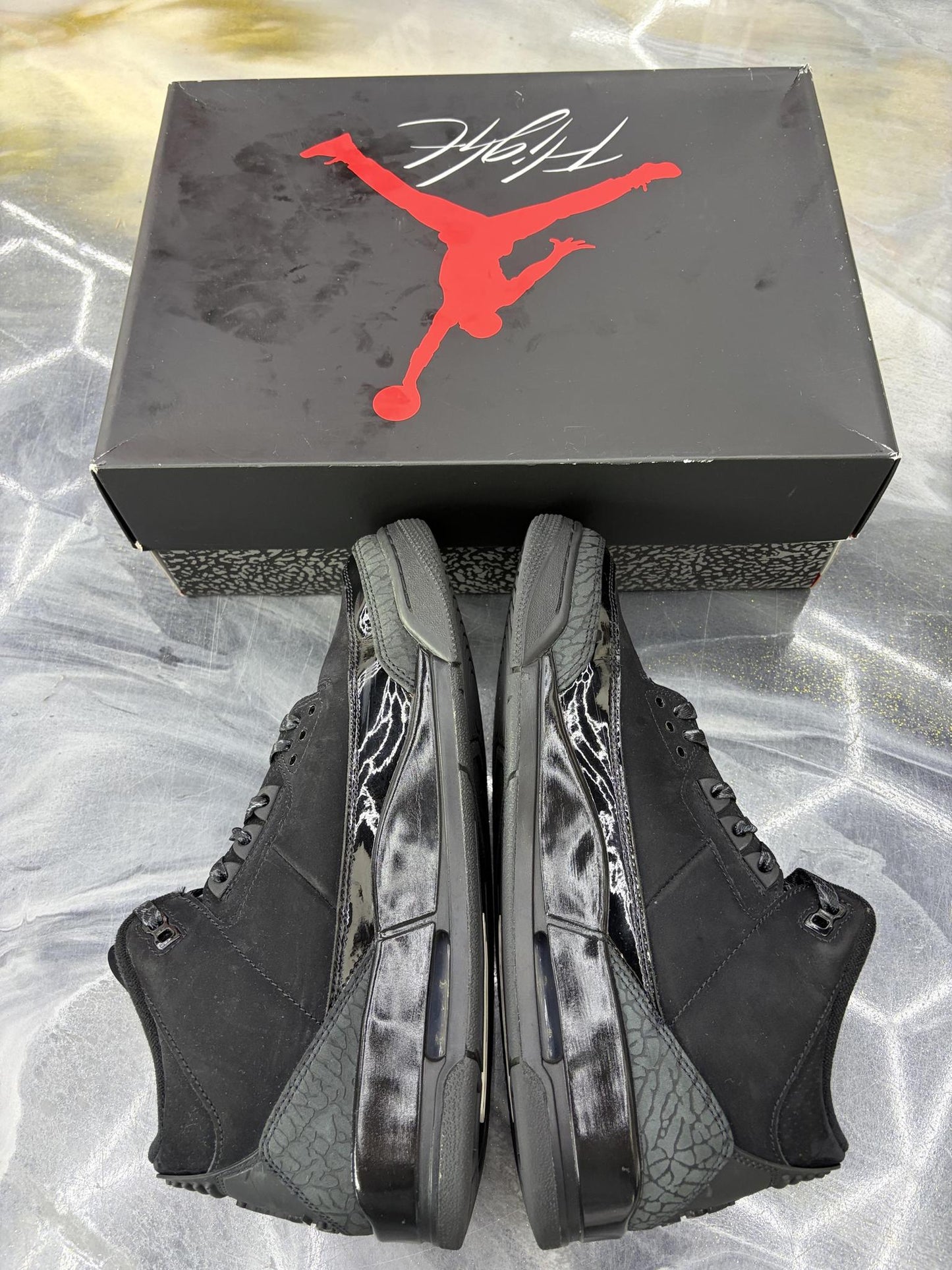Jordan 3 "Black Cat" Used Size 10.5