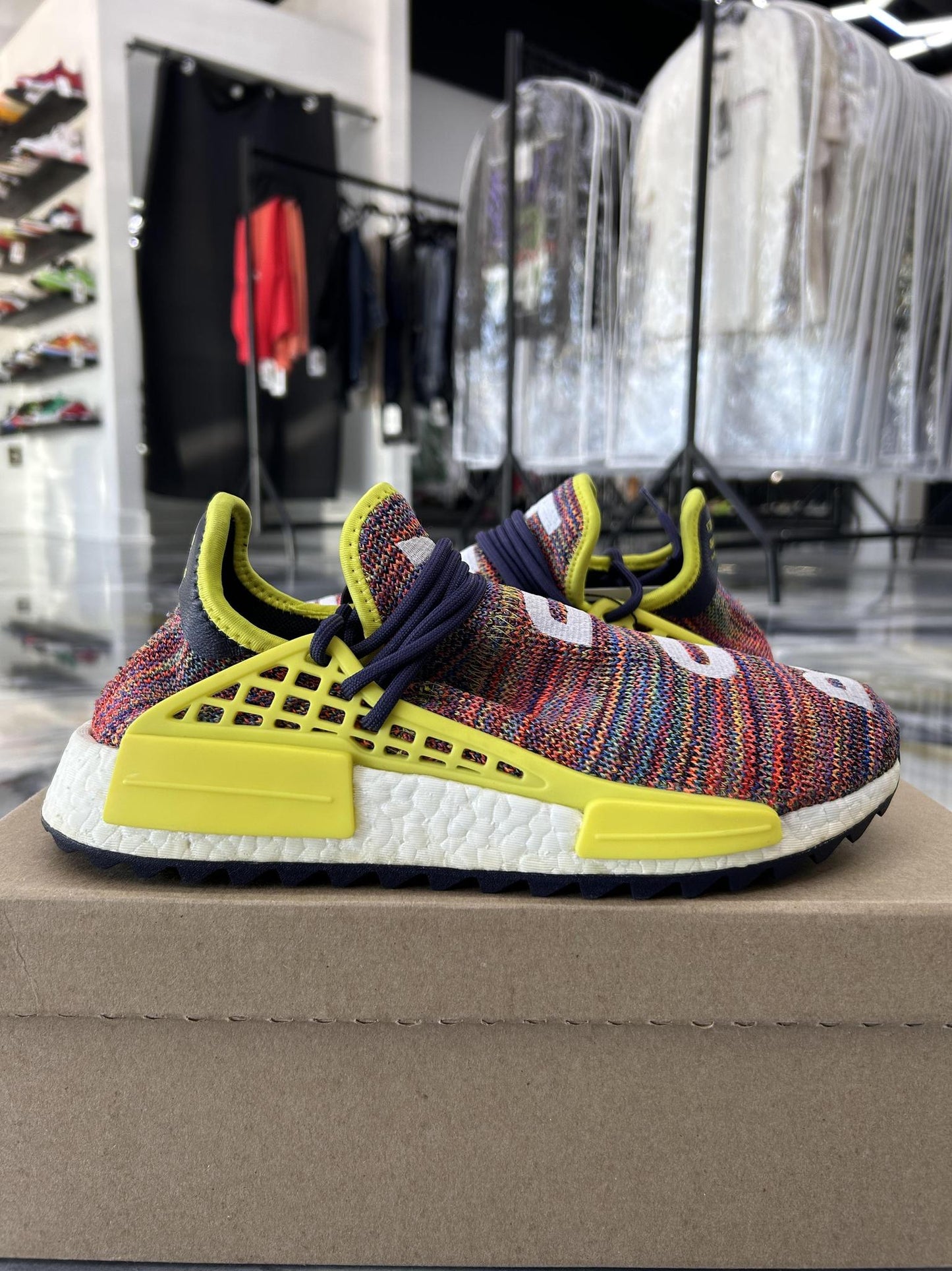 Adidas Human Race NMD "Multi Color" Used Size 8.5