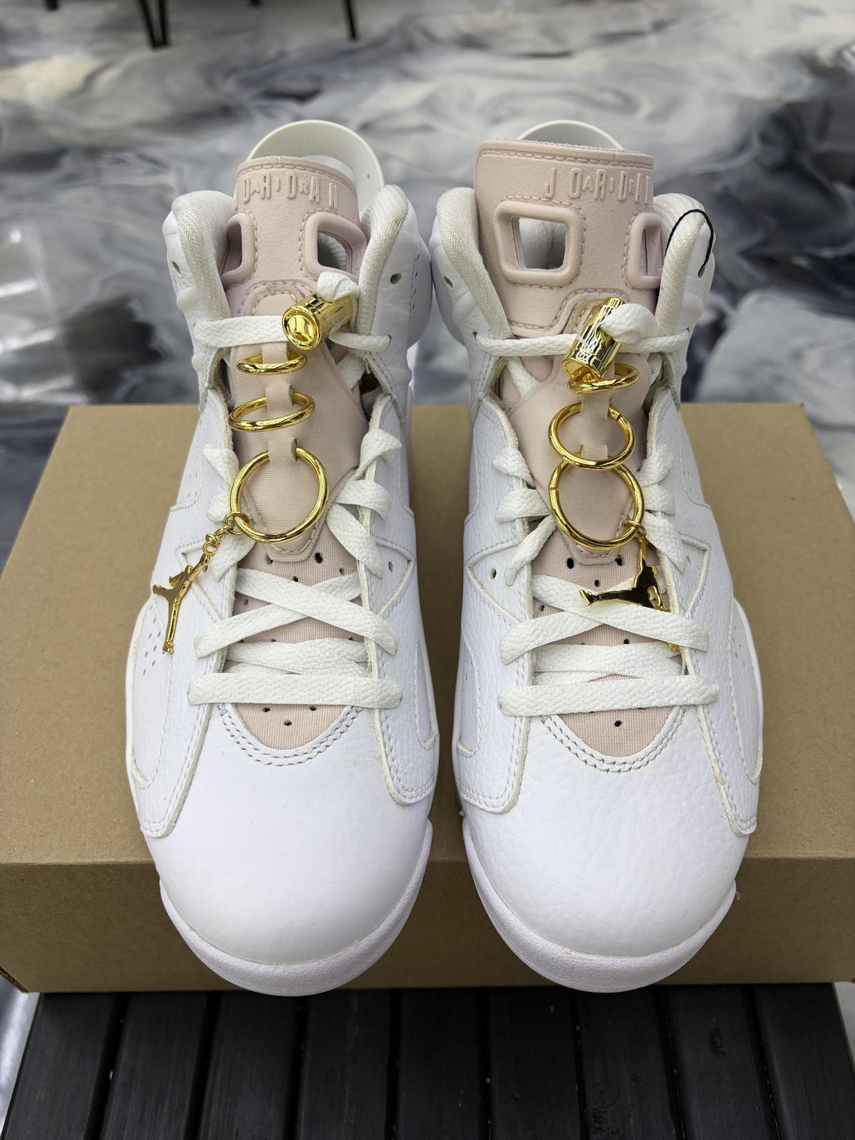 Jordan 6 "Pink White" Used Size 6.5Y/8W