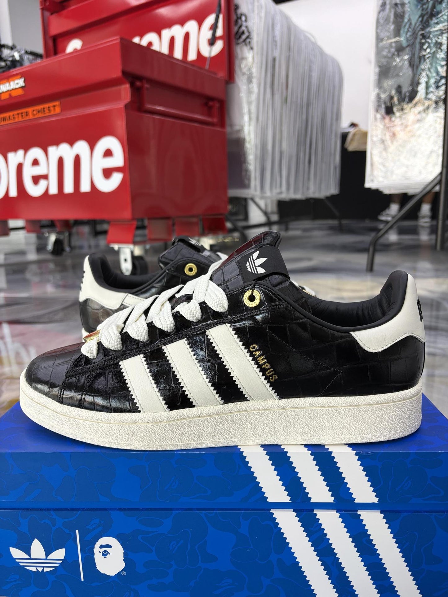 Adidas Campus "Bape Black" Used Size 12