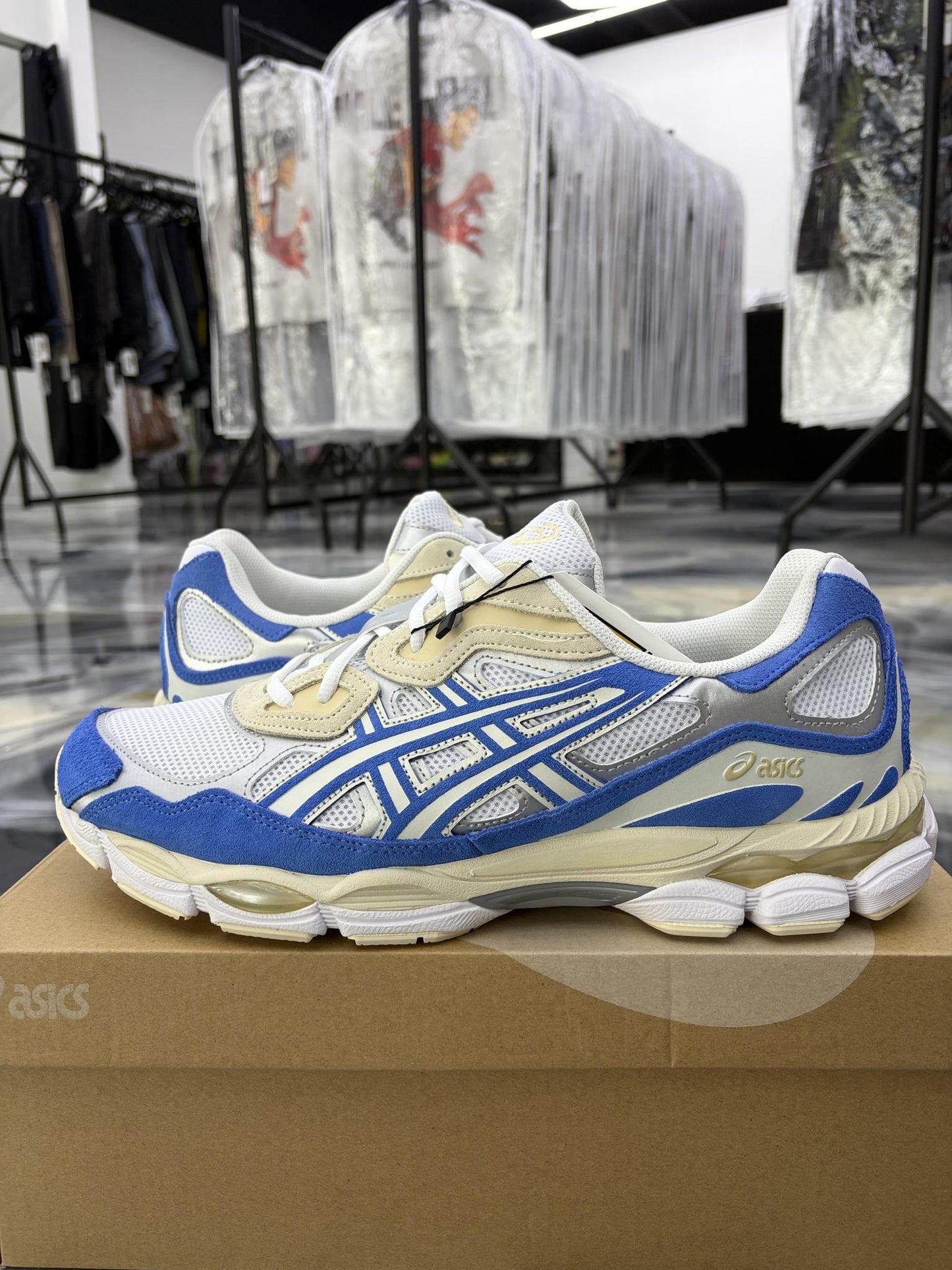 Asic Gel-NYC "White Blue Coast" Size 13