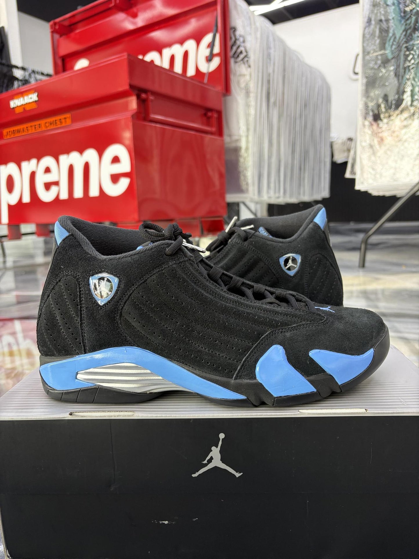Jordan 14 "University Blue" Used Size 10.5
