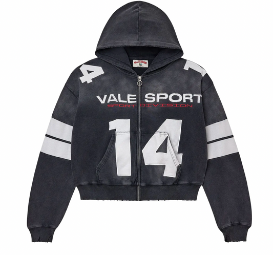 Vale Jerzee Zip Up Jacket "Black/White"