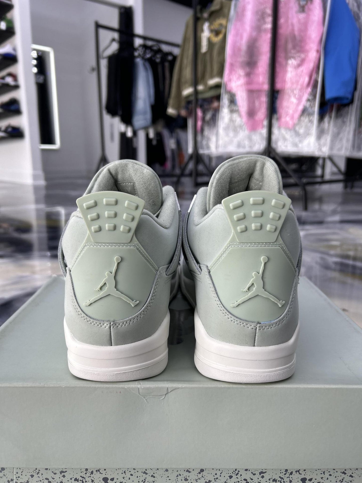 Jordan 4 "Seafoam Sail" Used Size 12W/10.5M