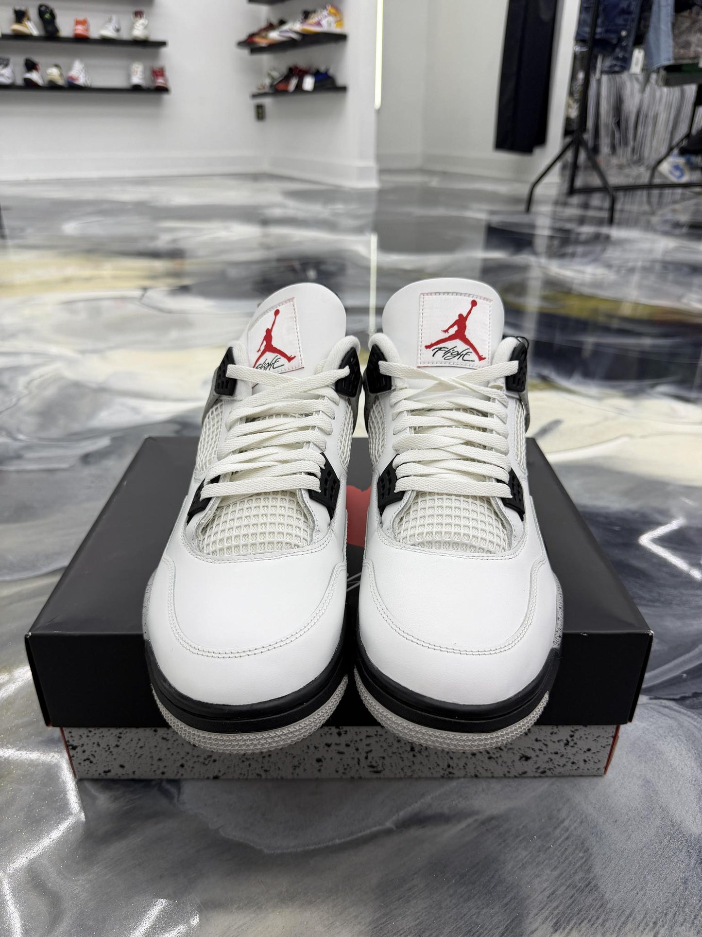 Jordan 4 "White Cement" Used Size 14