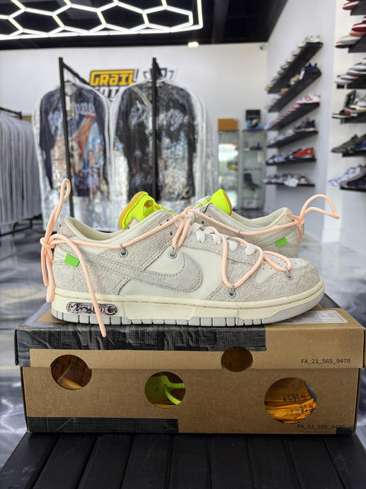 Nike Dunk Low Off White "Lot 12" Used Size 9