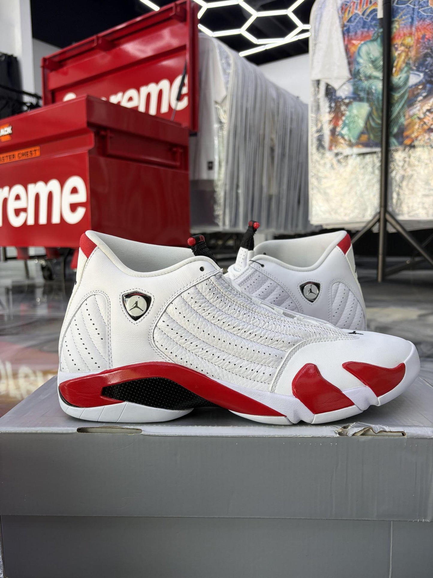 Jordan 14 "Candy Cane" Used Size 13