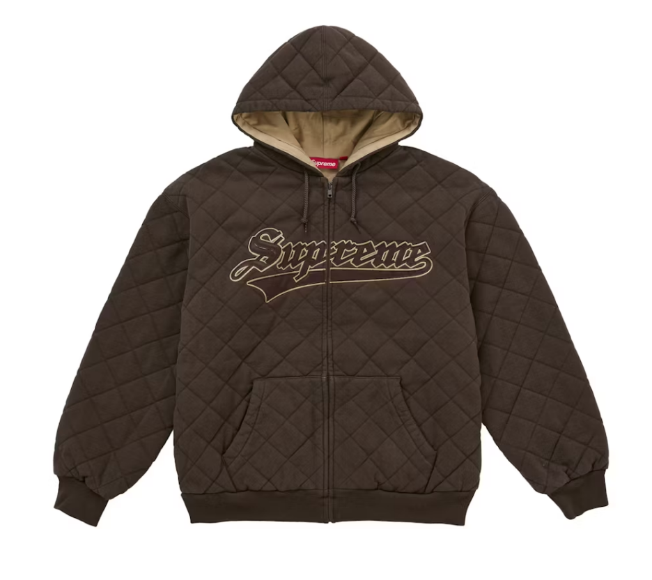 Supreme Quilted Zip Up "Brown"