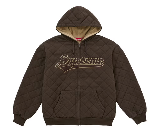 Supreme Quilted Zip Up "Brown"