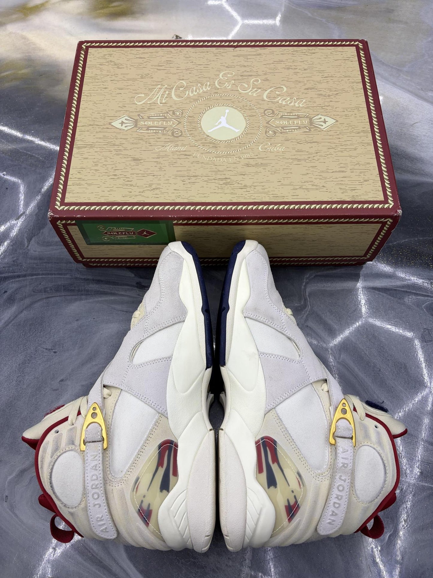 Jordan 8 "Solefly" Used Size 9