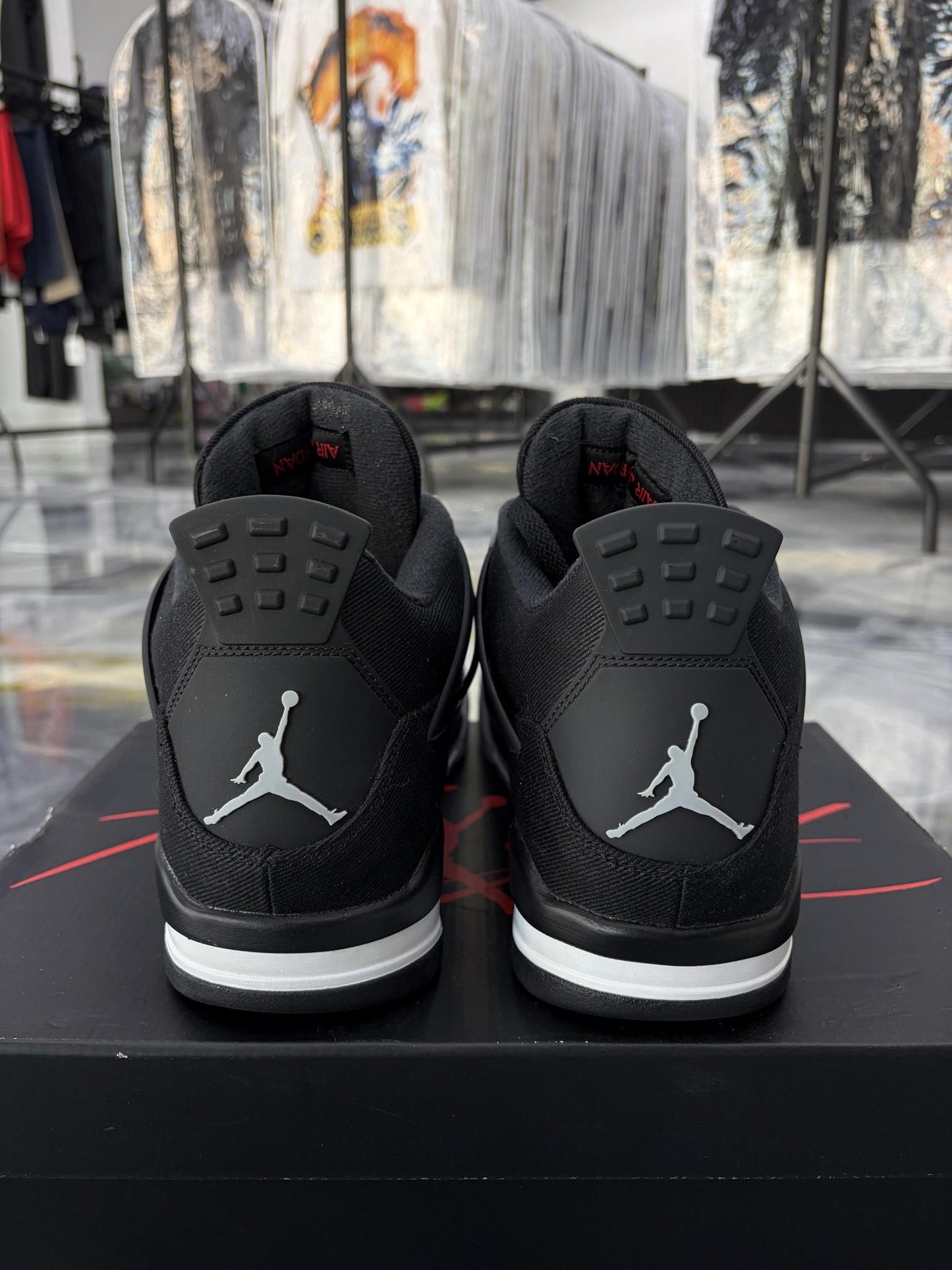 Jordan 4 "Black Canvas" Used Size 13