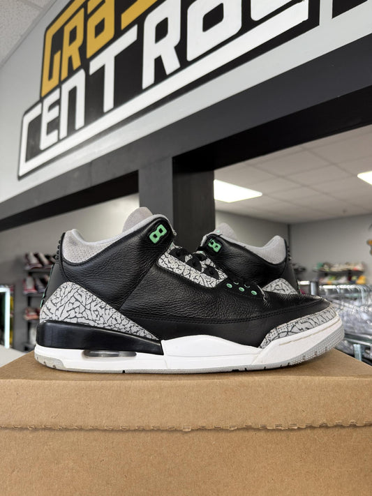 Jordan 3 "Green Glow" Used Size 13