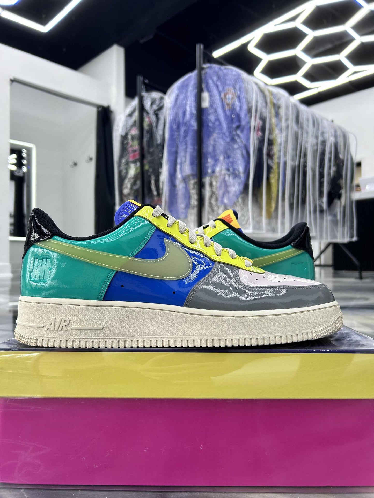 Nike Air Force One Low UNDFTD "Grey Multi" Used Size 13