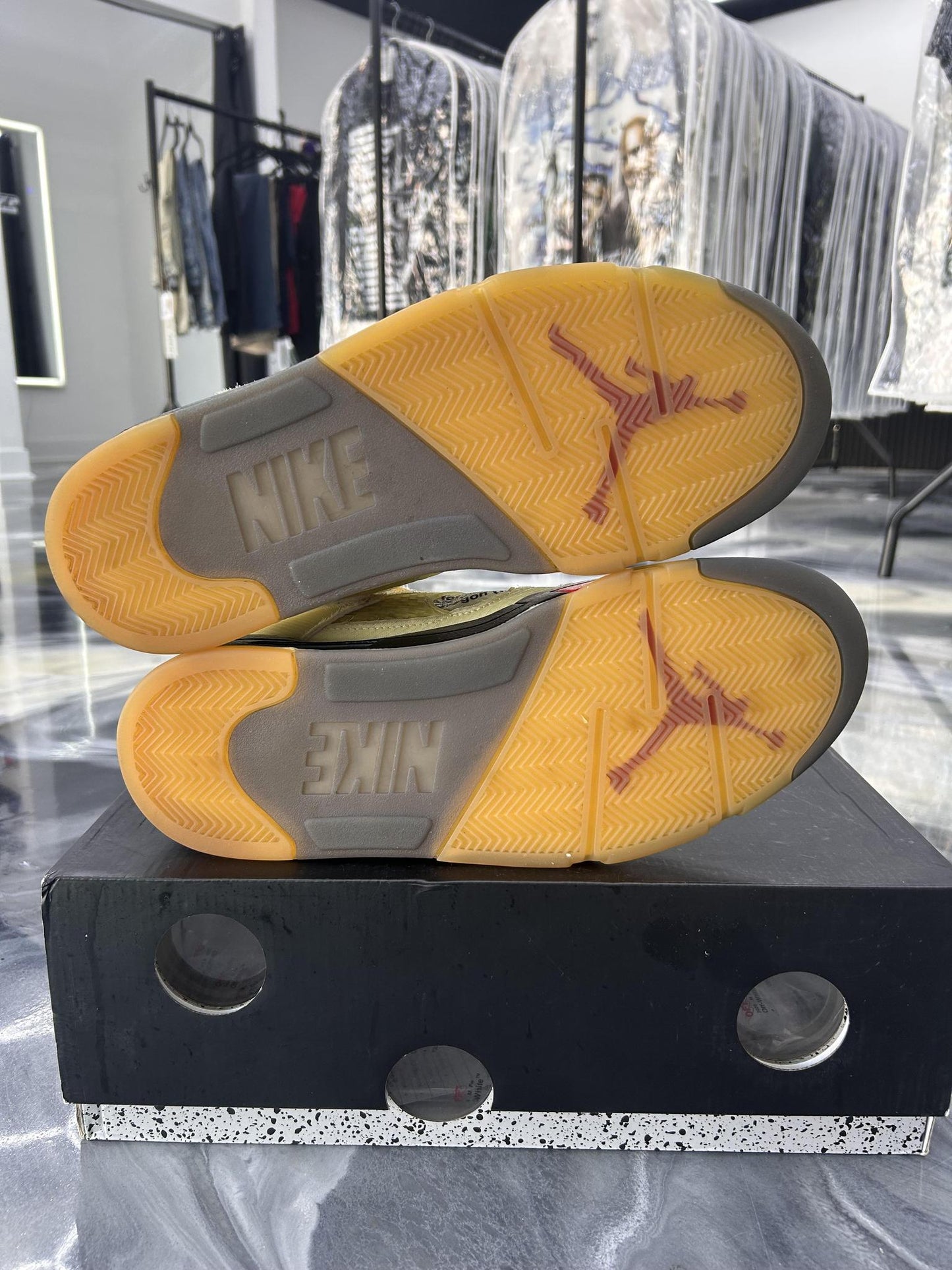 Jordan 5 x Off White "Sail" Used Size 14