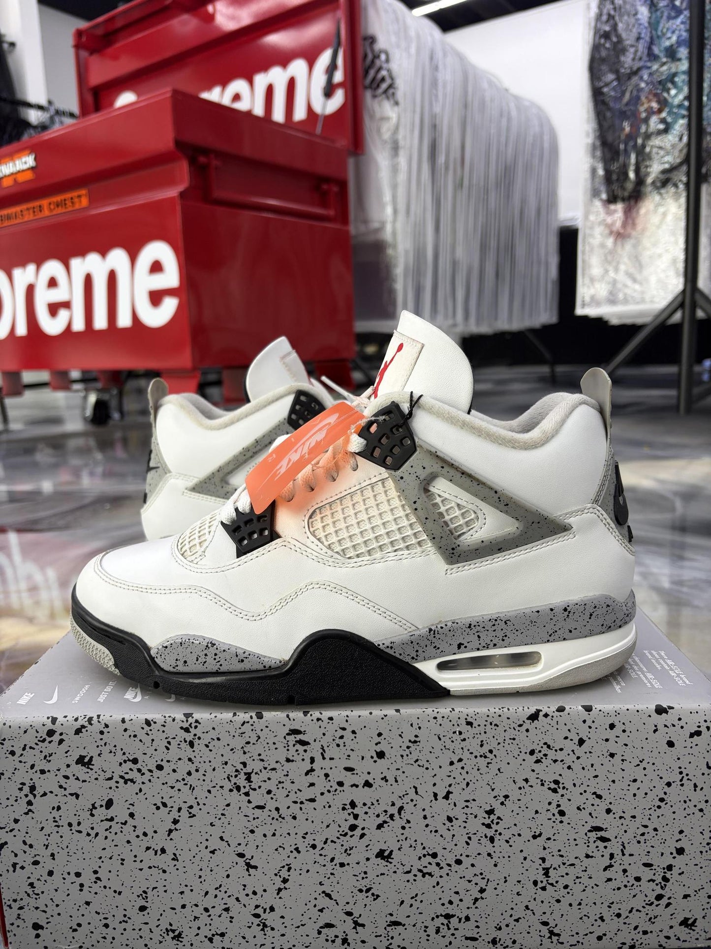 Jordan 4 "White Cement" Used Size 10