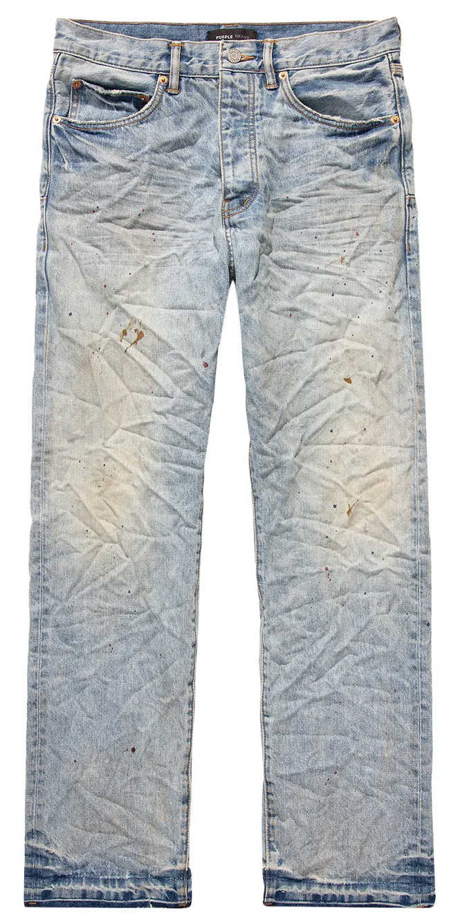 Purple P011 Straight Leg Dirty Vintage "Light Indigo"