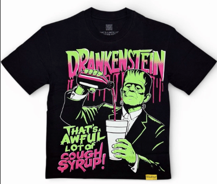 Cough Syrup Frankestein Tee "Black"