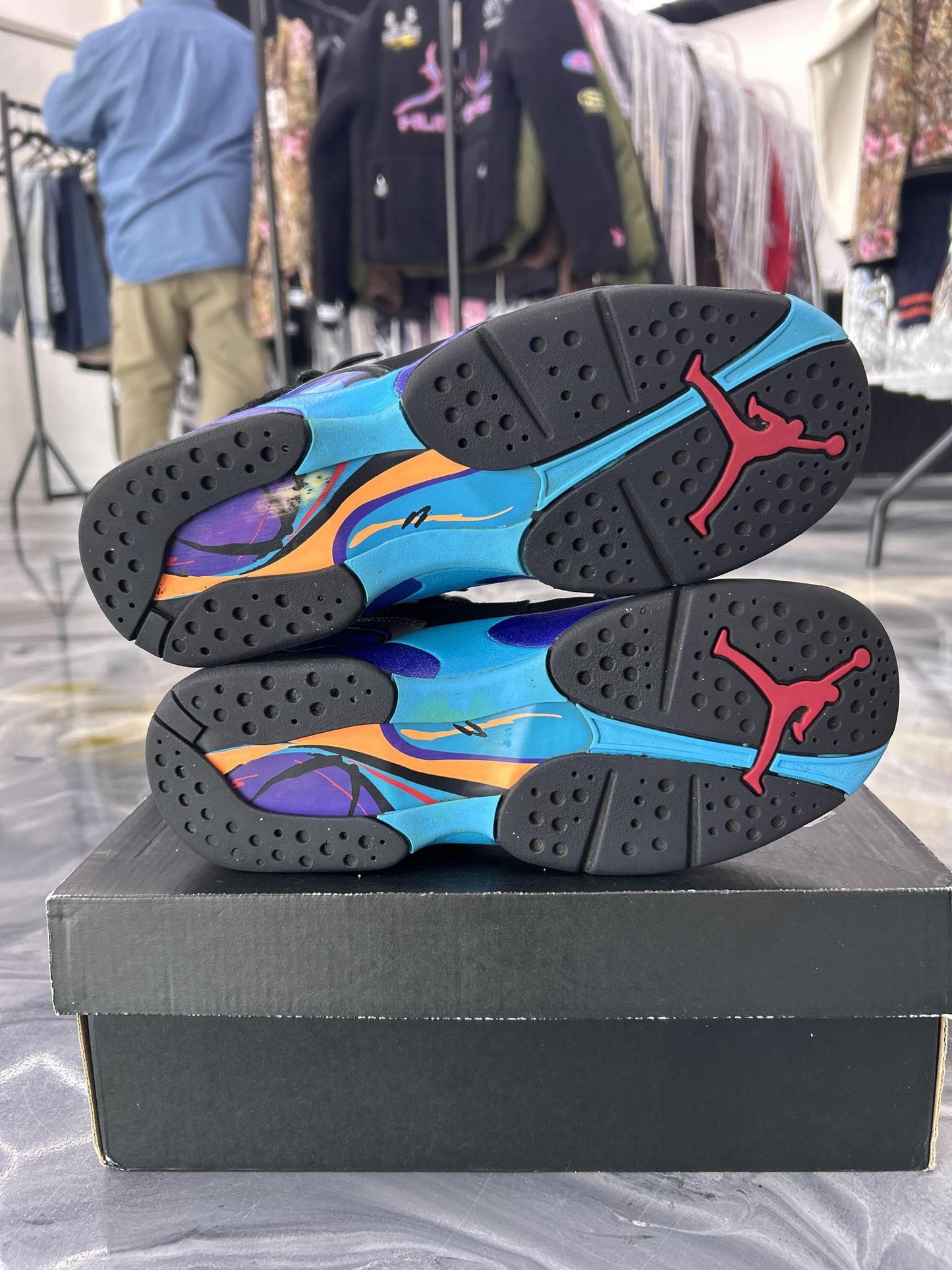 Jordan 8 Aqua Used Size 5.5Y/7W