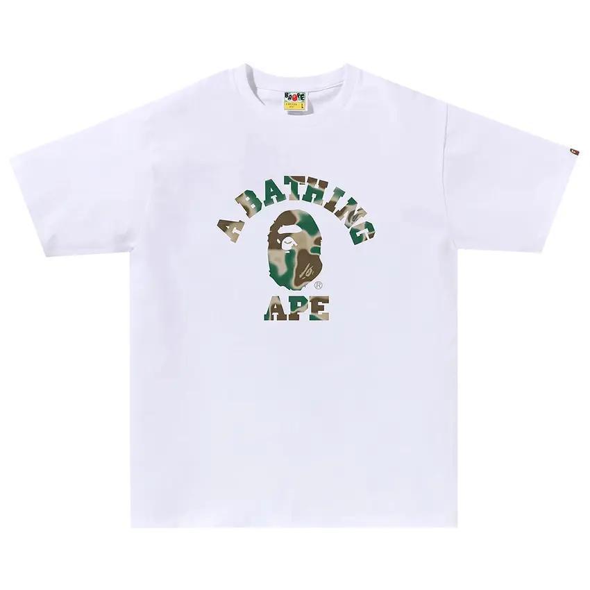 Bape Tee "Liquid Camo White/Olive"