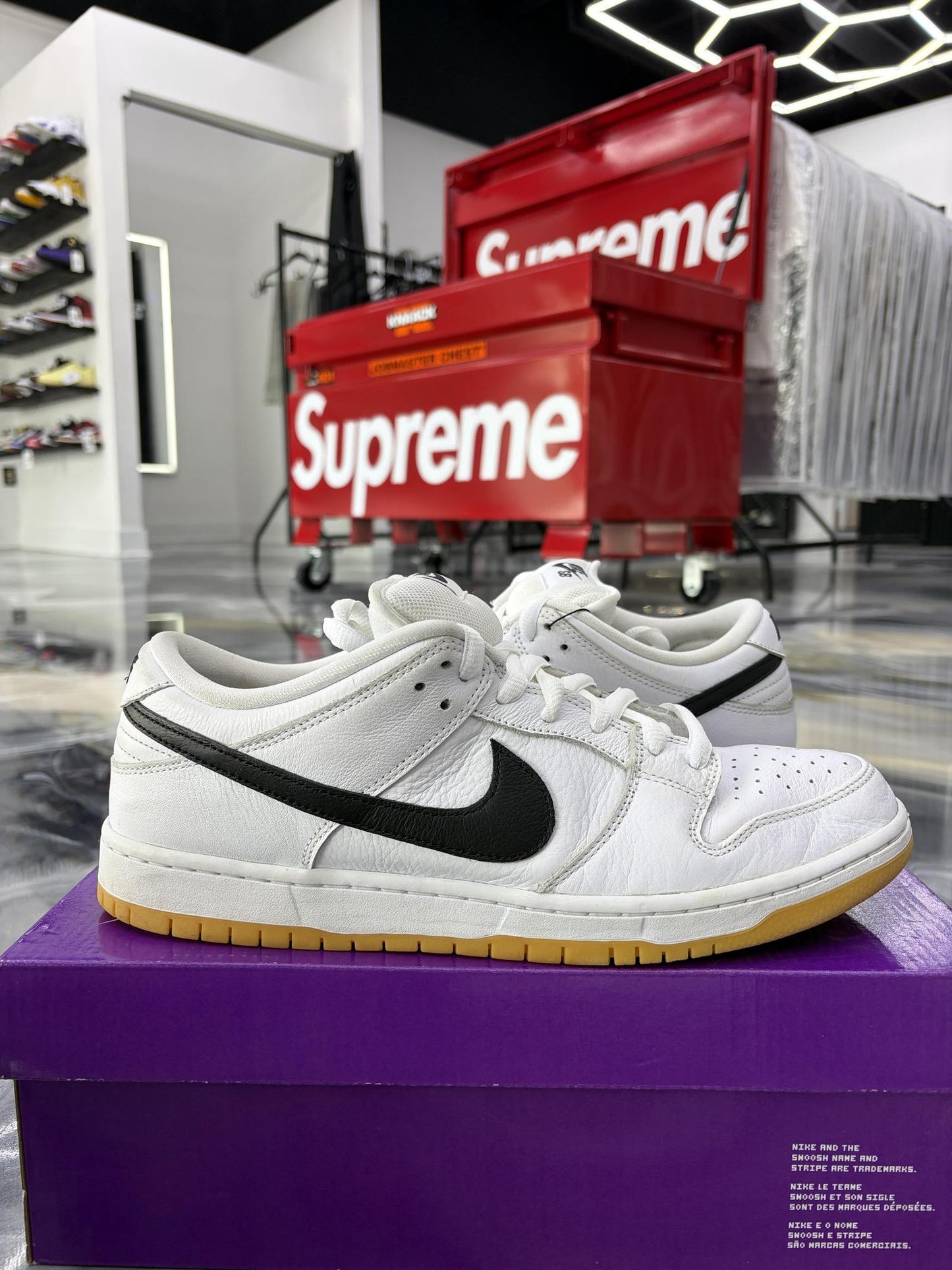 Nike SB Dunk Low "White Gum" Used Size 13