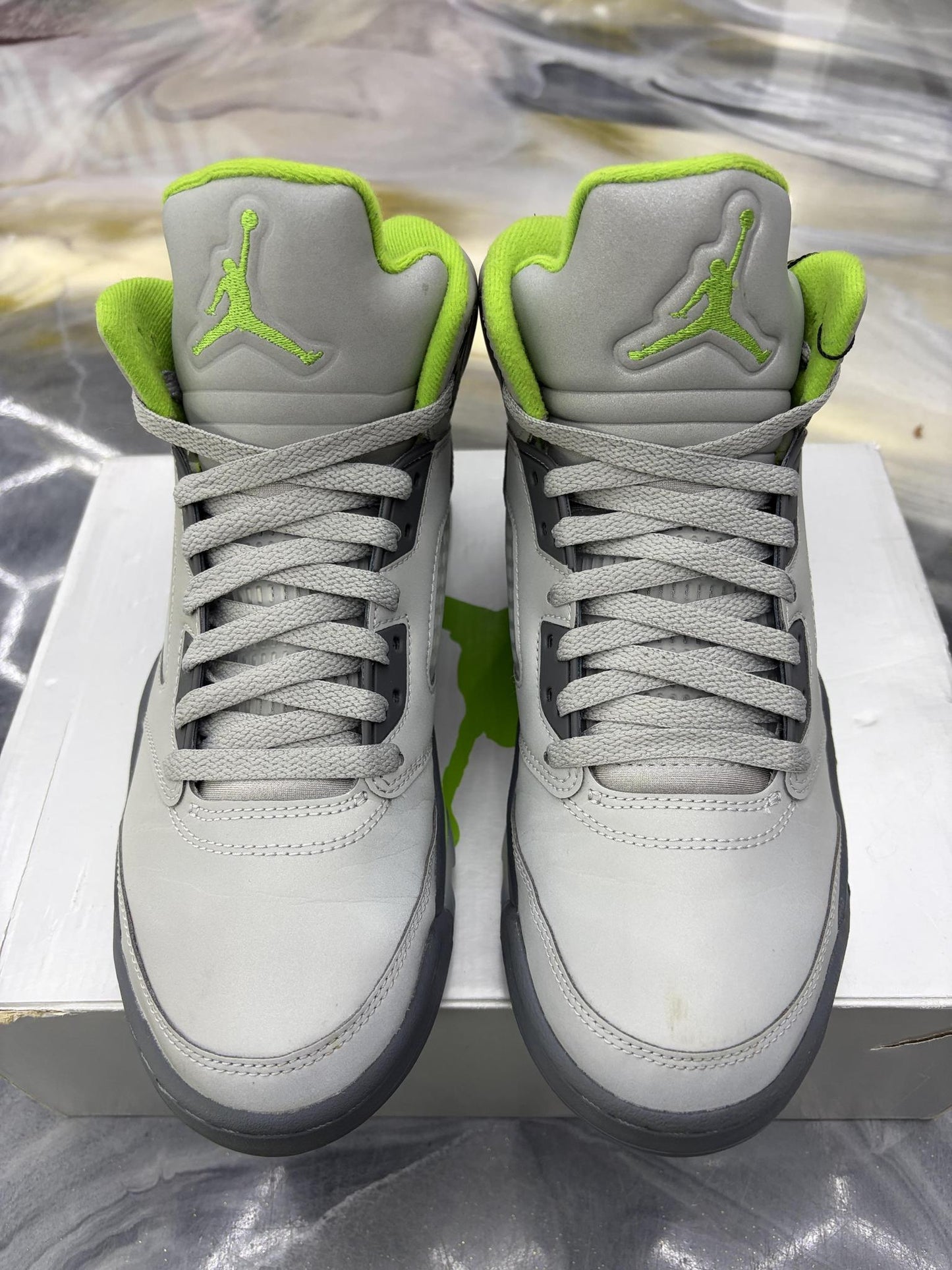 Jordan 5 "Green Bean" Used Size 8
