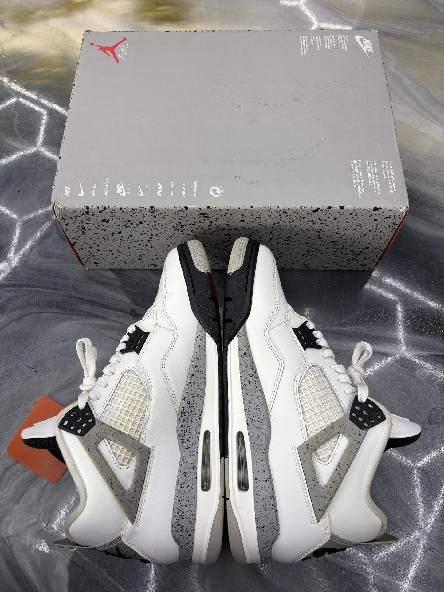 Jordan 4 "White Cement" Used Size 10