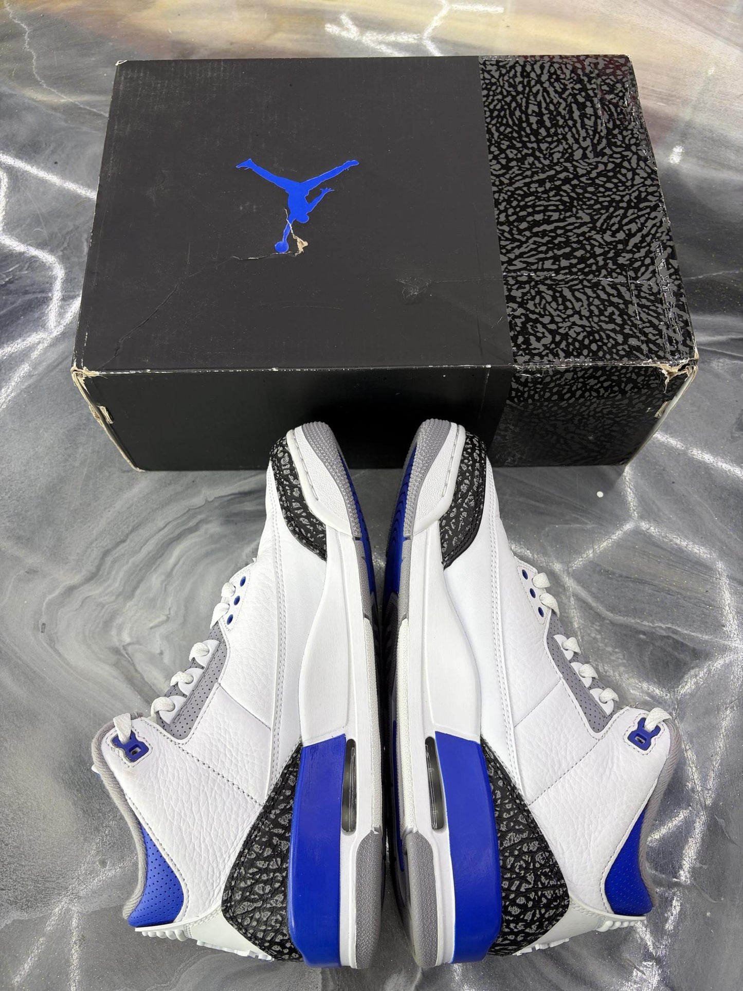 Jordan 3 "Racer Blue" Used Size 8