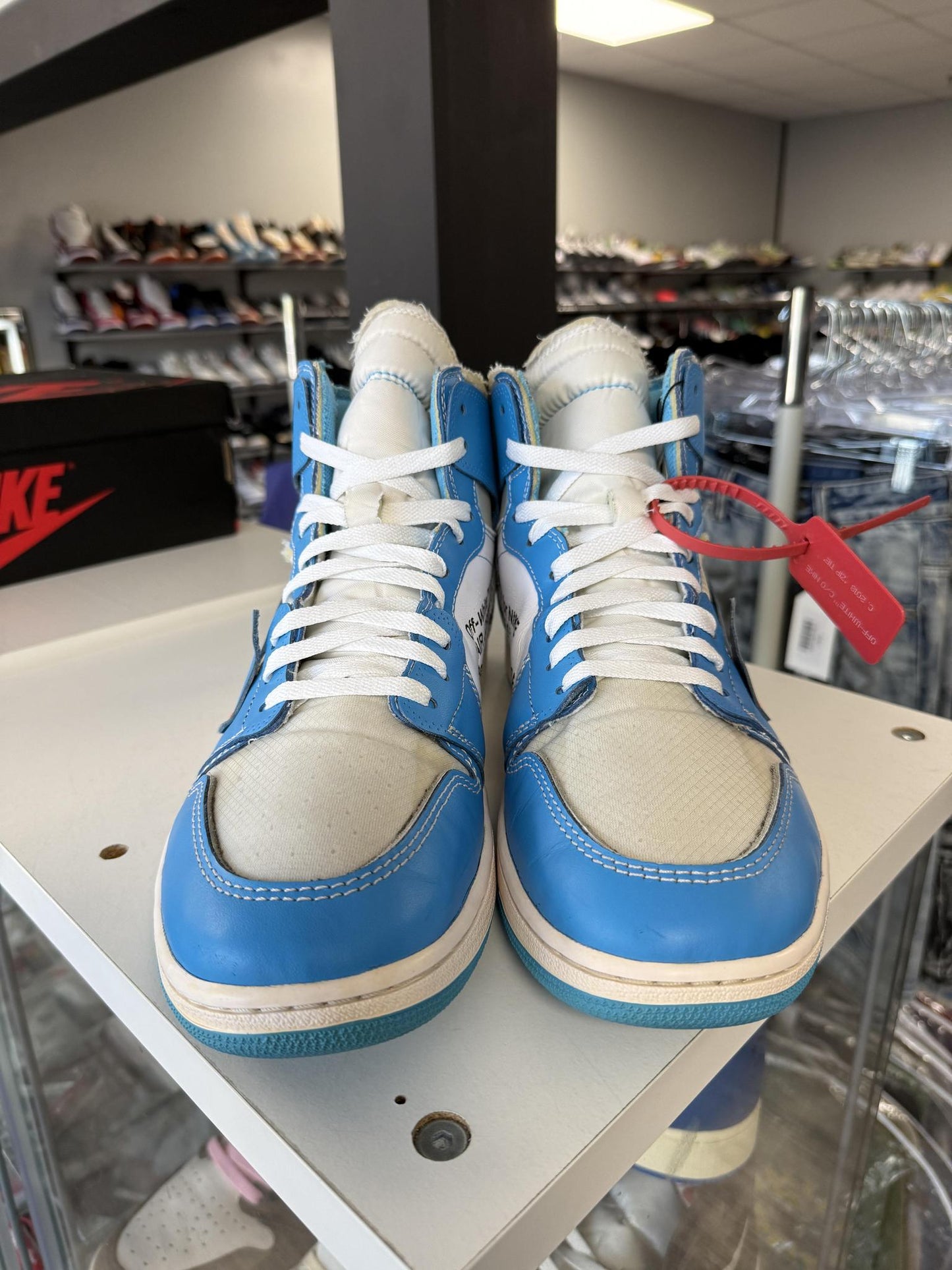 Jordan 1 High Off White "UNC" Used Size 14