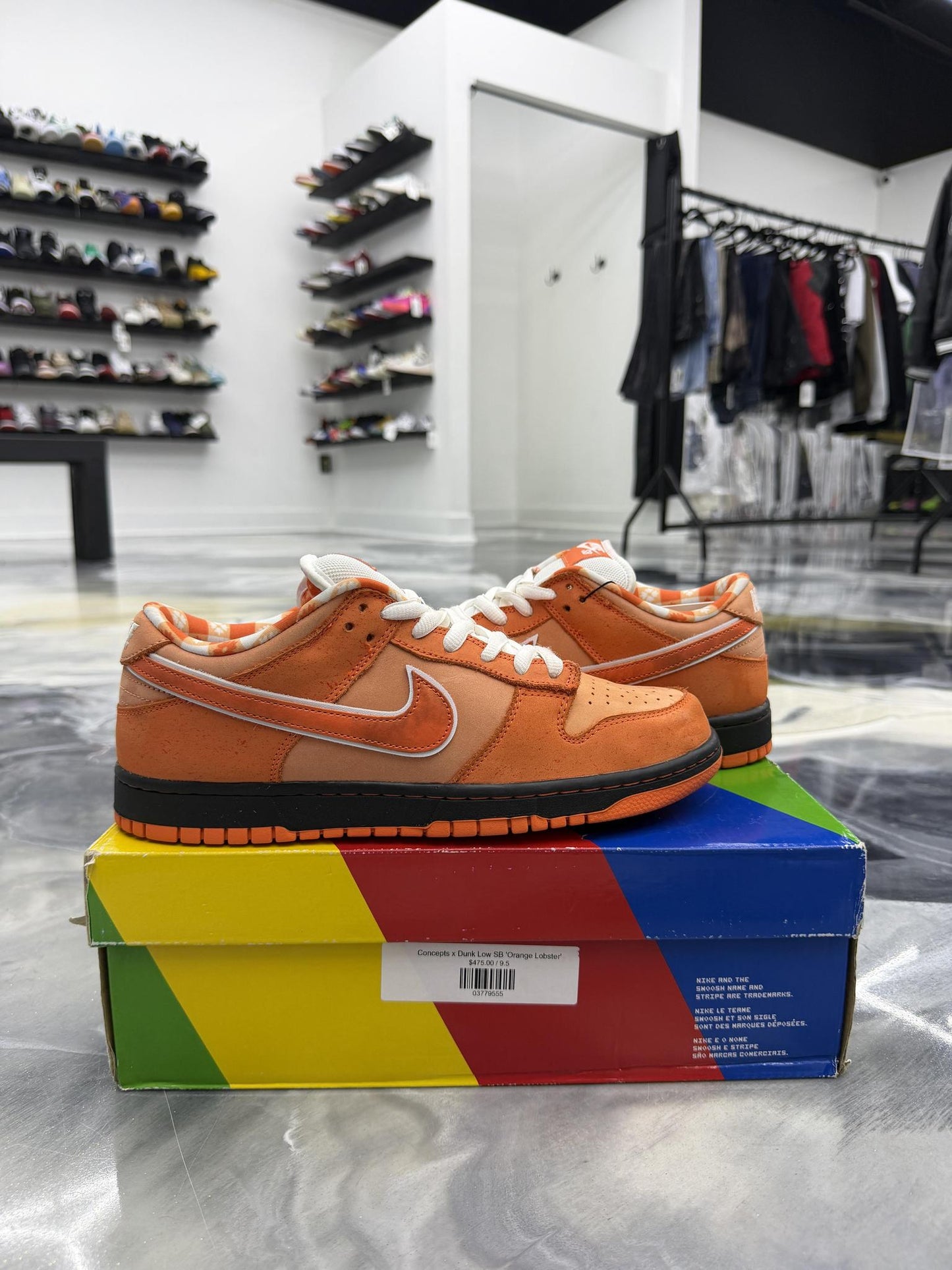 Nike SB Dunk Low Orange Lobster Used Size 9.5