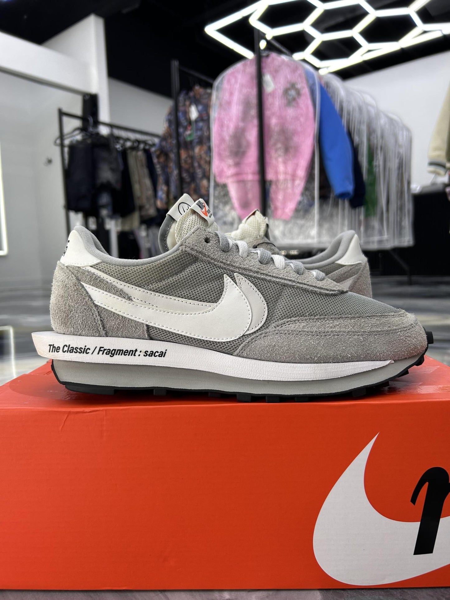 Nike LD Waffle SF Fragment "Grey" Used Size 11.5