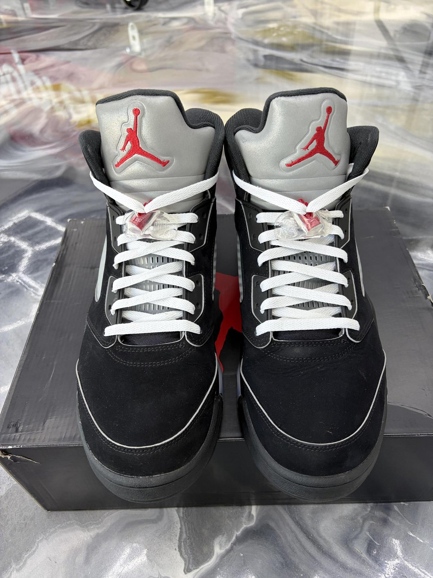 Jordan 5 "Reimagined Black Metallic" Used Size 14