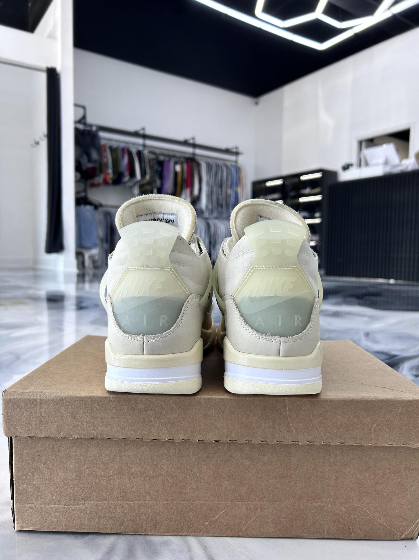 Jordan 4 x Off White "Sail" Used Size 9M/10.5W