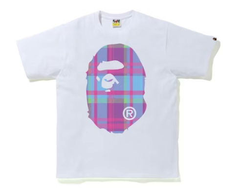 Bape Big Ape Head Tee "White Purple"