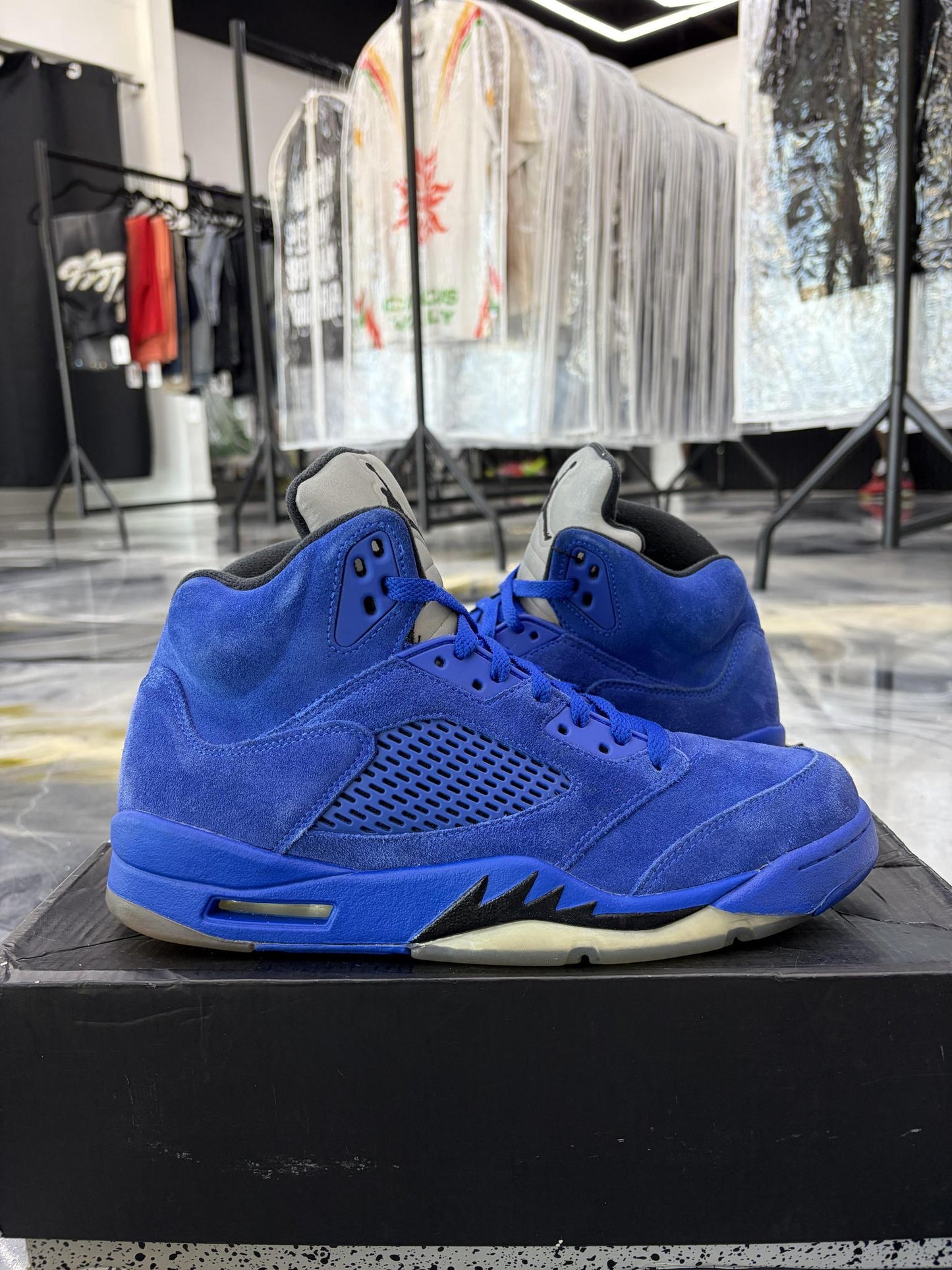 Jordan 5 "Blue Suede" Used Size 9.5
