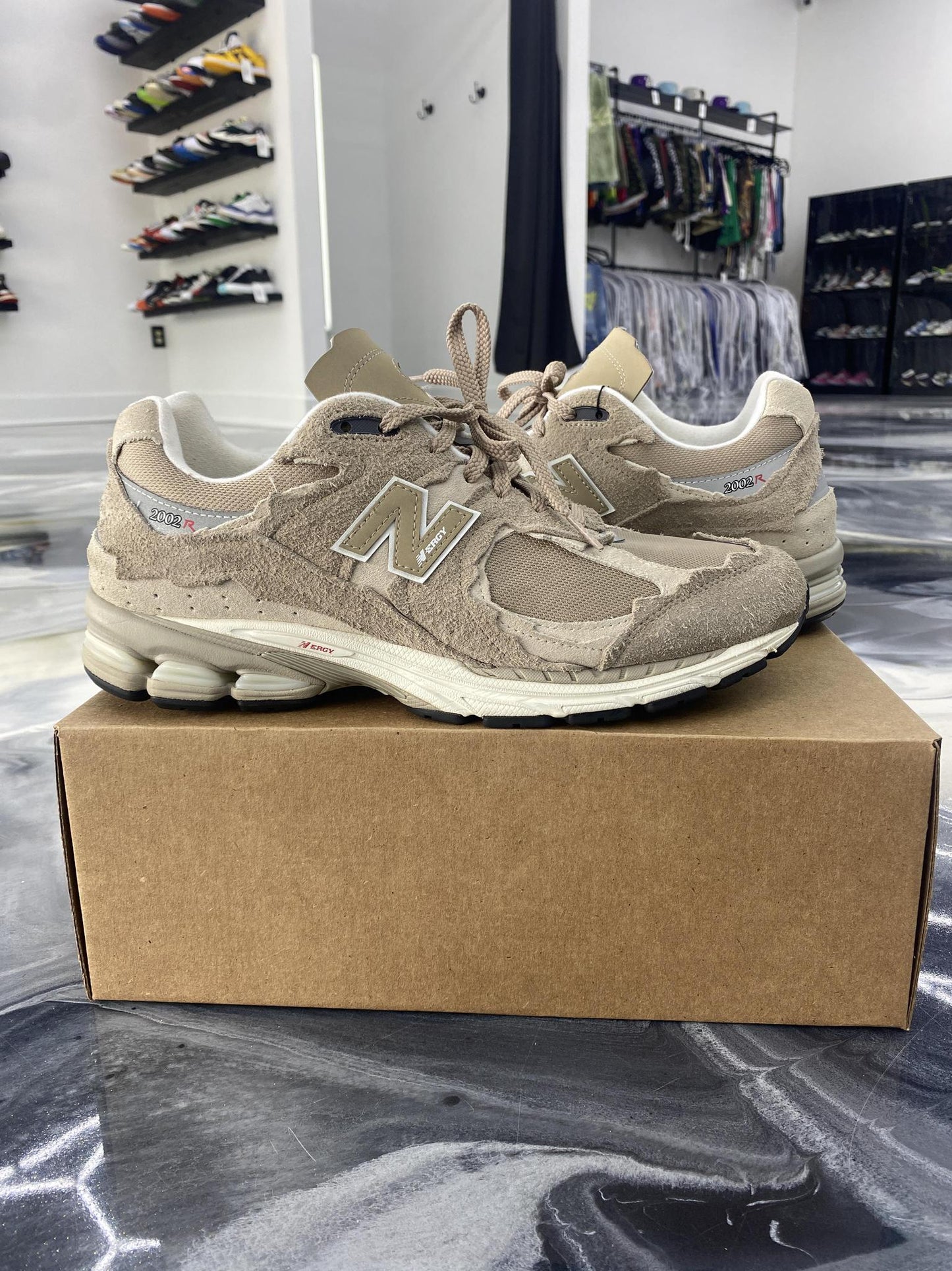 New Balance 2002R Protection Pack "Sand" Used Size 12
