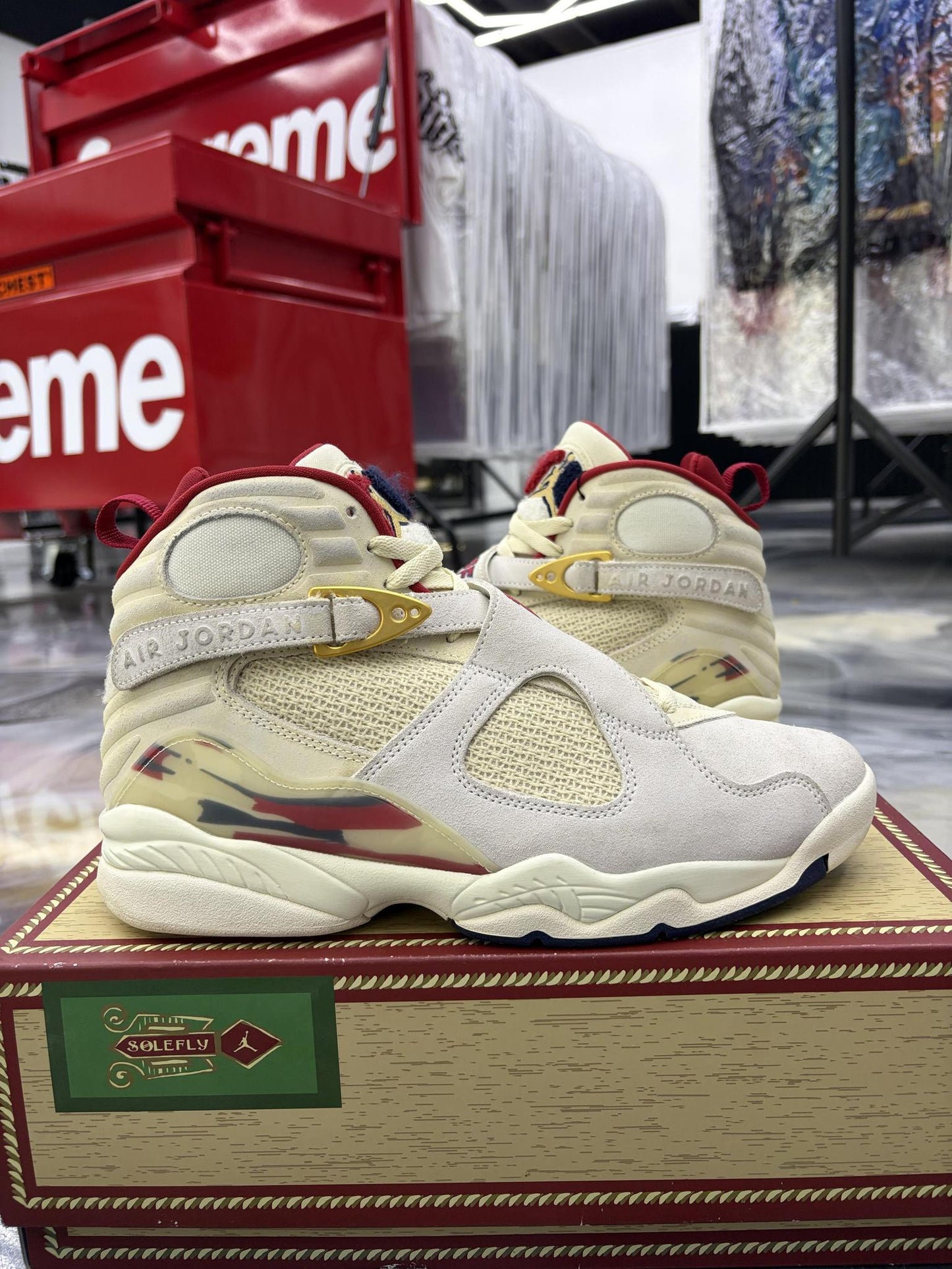 Jordan 8 "Solefly" Used Size 9