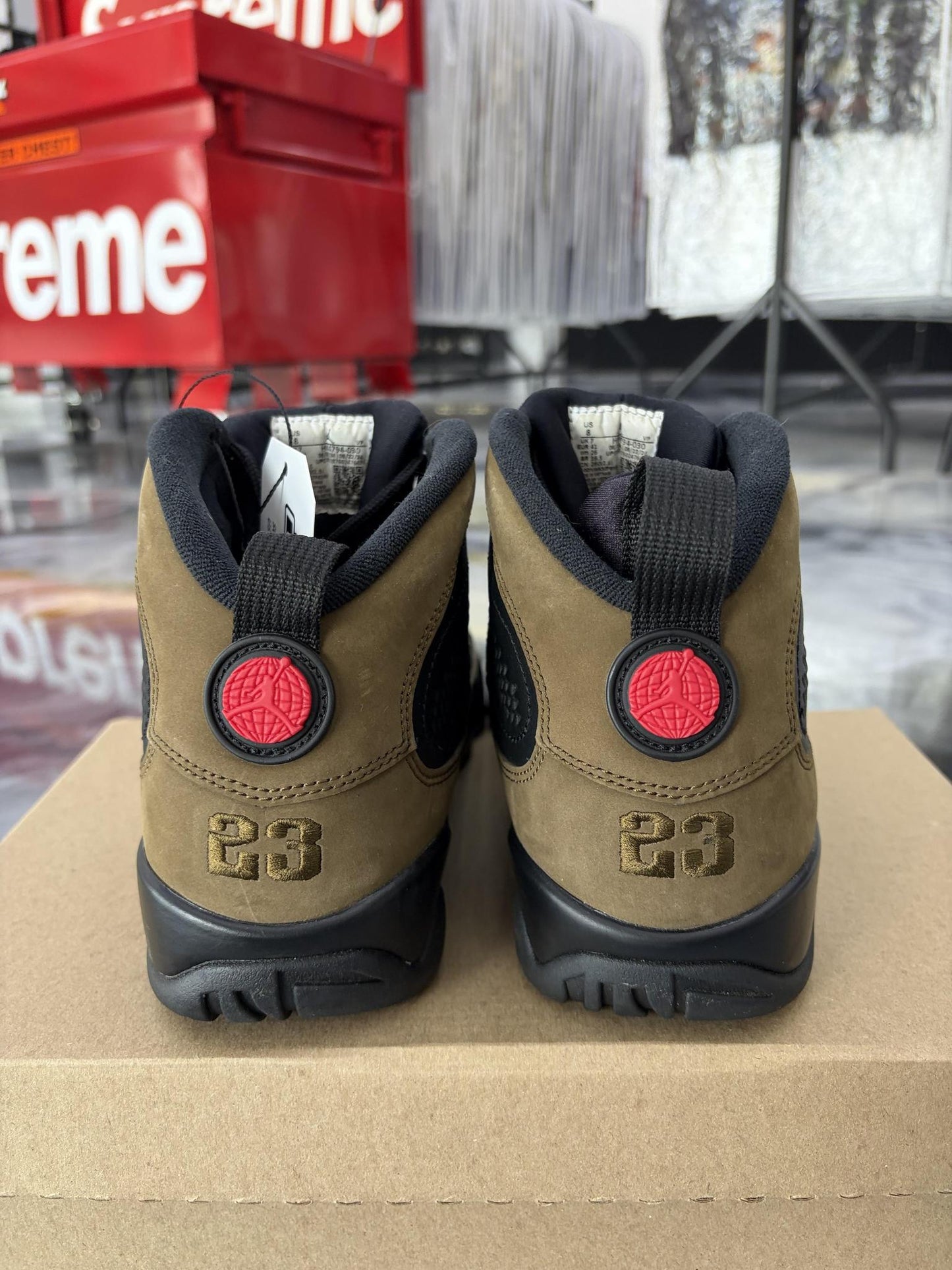 Jordan 9 "Olive" Used Size 8