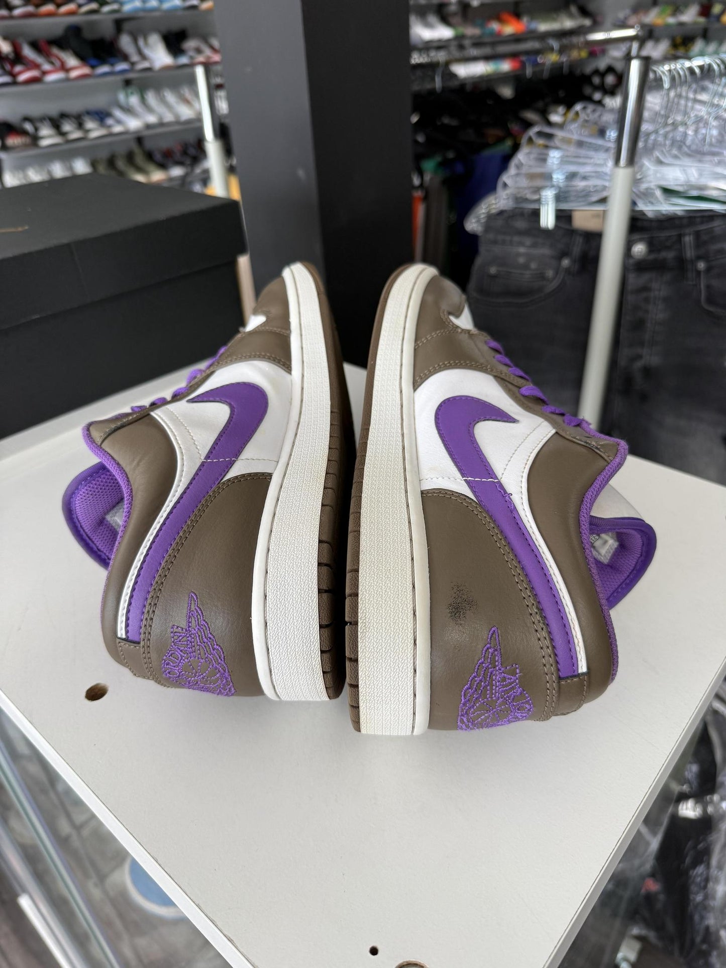 Jordan 1 Low "Purple Mocha" Used Size 12