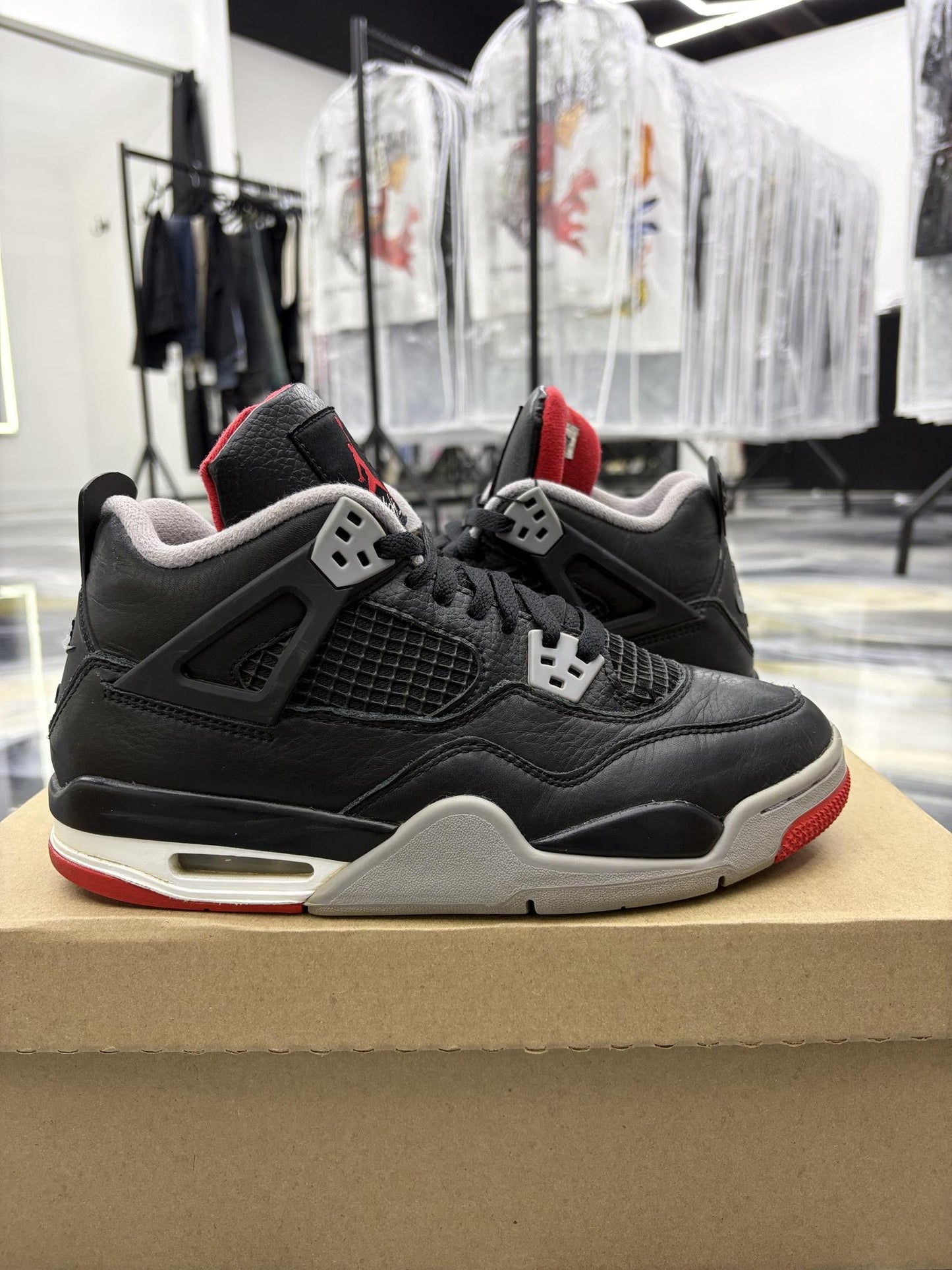 Jordan 4 "Bred Reimagined" Used Size 7Y/8.5W