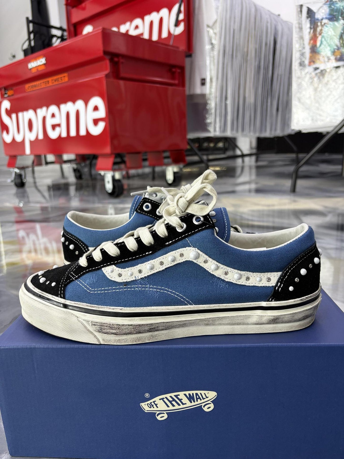 Vans LX Old Skool 36 Pearlized "Black Navy" Used Size 10.5