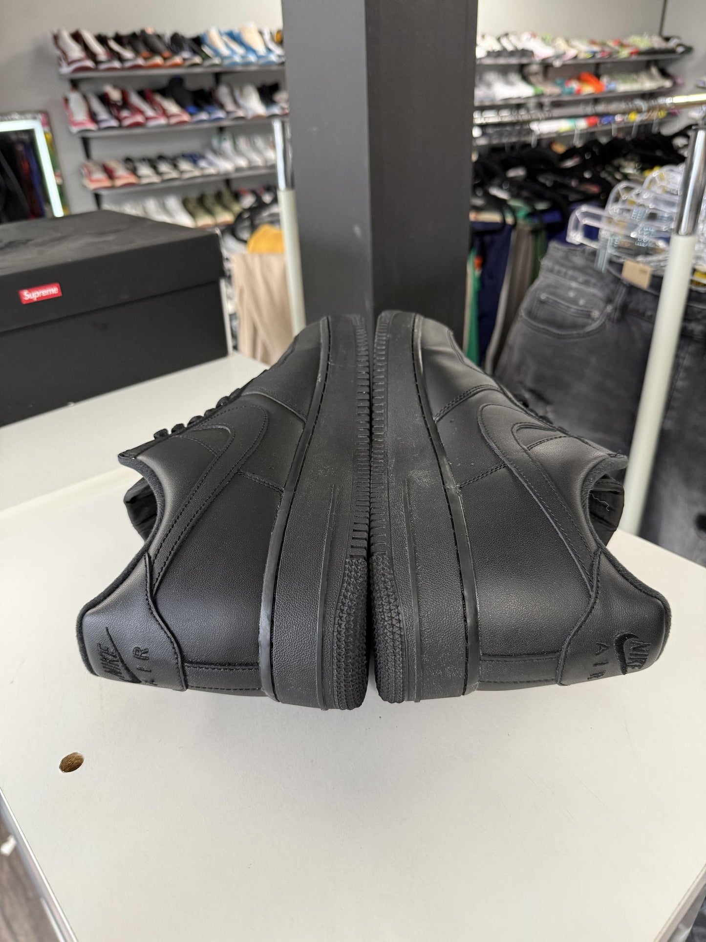 Nike Air Force One Low Supreme Black Used Size 12.5