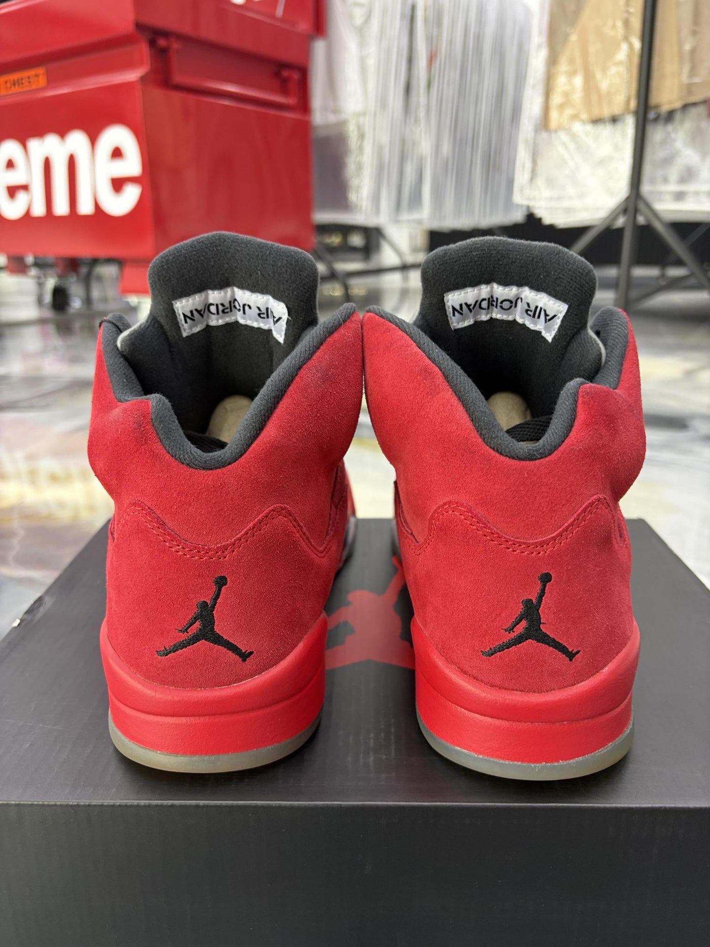 Jordan 5 "Red Suede" Used Size 9.5