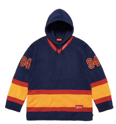 Supreme x Polartec Hooded Hockey Jersey "Navy"