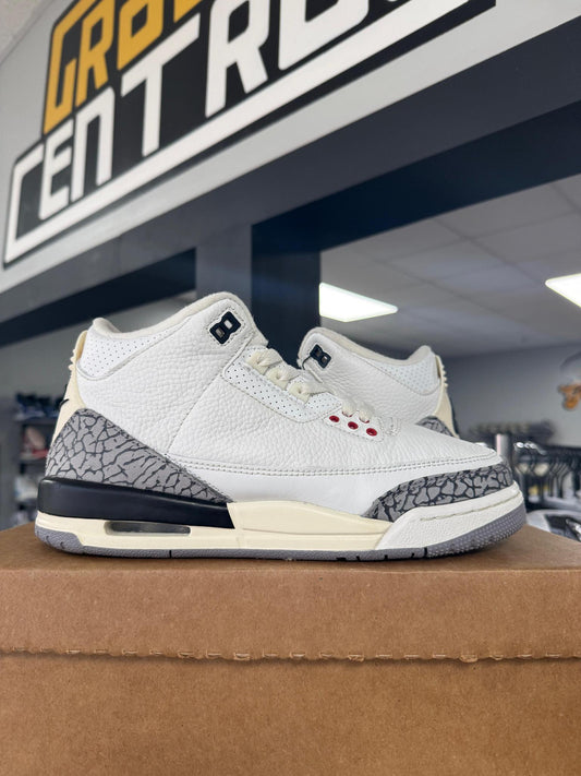 Jordan 3 "White Cement Reimagined" Used Size 7Y/8.5W