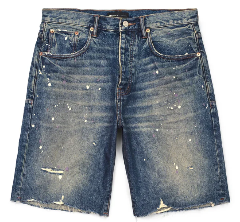 Purple Denim Shorts "Dirty Tinted Indigo"