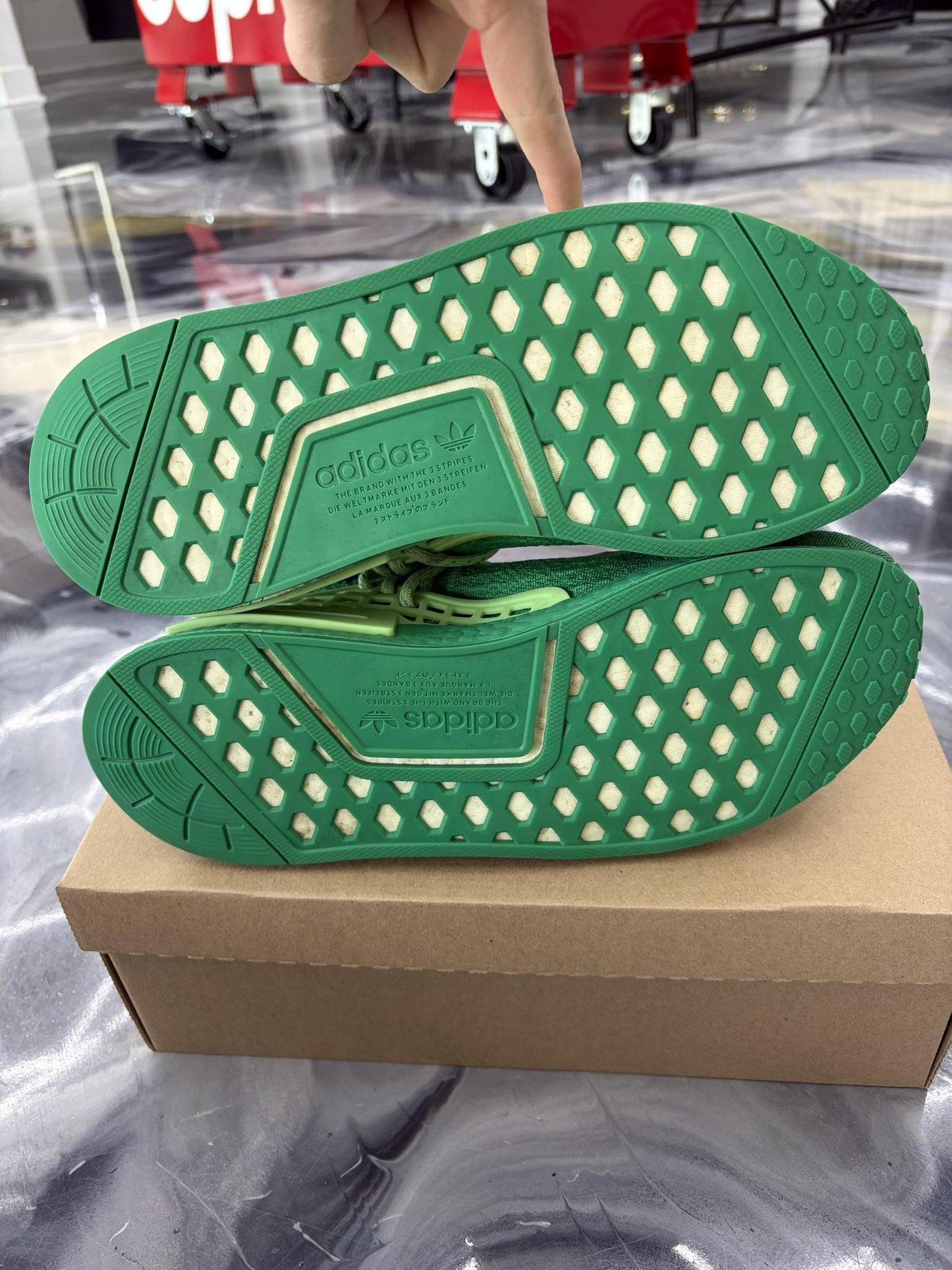 Adidas Human Race NMD "Green" Used Size 10