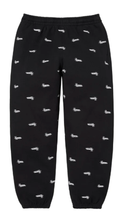 Supreme Repeat Script Sweatpants "Black"